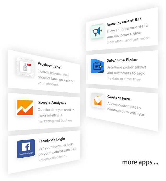 E-commerce Extra Features and Apps is available
