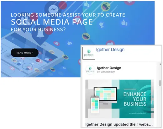 Social media intergration with your websites